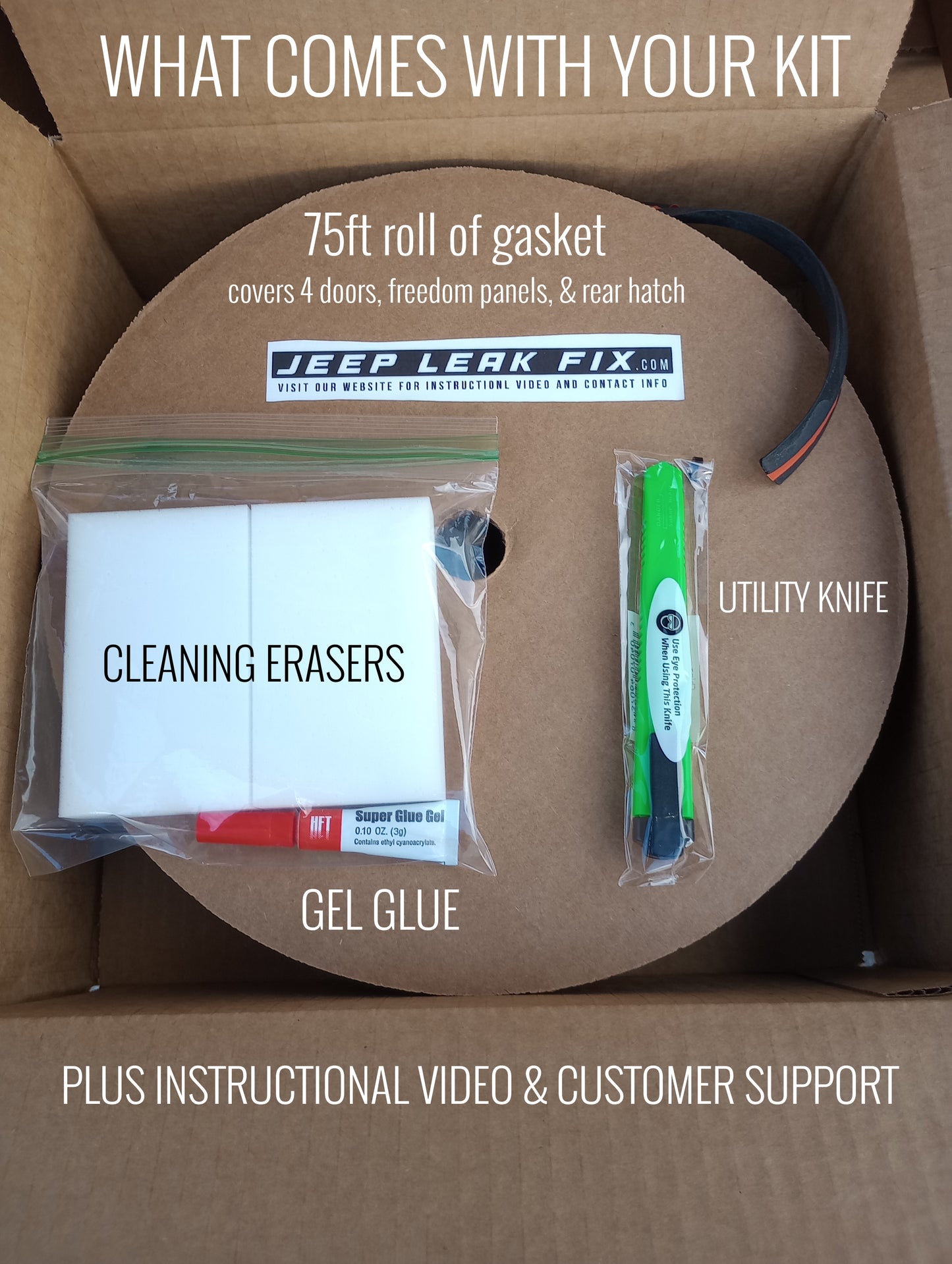 Jeep Wrangler water leak fix kit